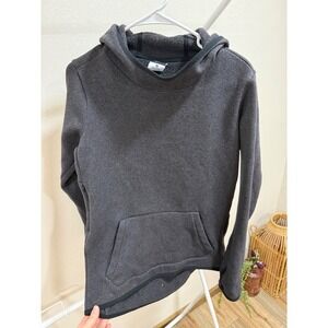 Nike Women's Cowl Neck Fleece Hoodie Gray Medium Zip Pocket Pullover